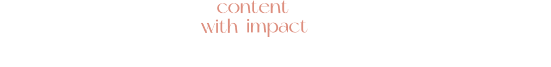 Schriftzug Content with impact